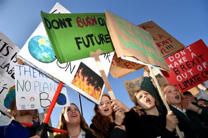 Students who took part in the UK protest said they were doing little things for the climate "but it's the government that needs to do the big things"