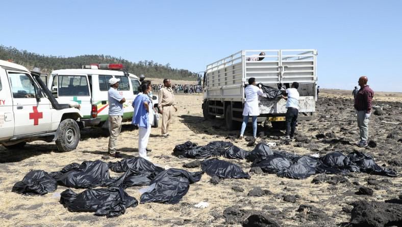 Scene of the Ethiopian Airlines plane crash