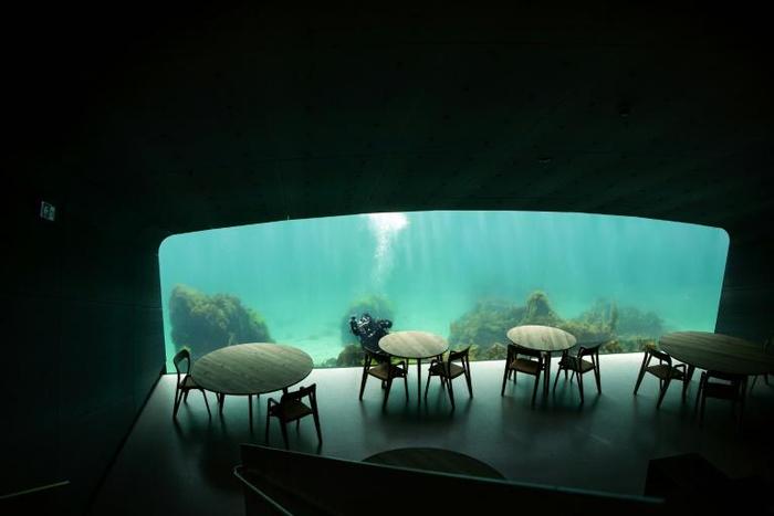 The aptly named Under recently opened in Lindesnes on Norway's southern tip and is Europe's first underwater restaurant