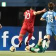 Hulk beat Kawasaki goalkeeper Jung Sung-ryong and midfielder Manabu Saito ro score Shanghai's first goal
