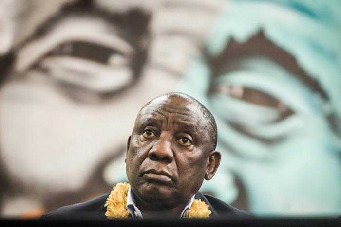 Heir of Madiba: Ramaphosa at the Nelson Mandela Youth Centre near Durban last September. The ANC is battling a slump in voter trust