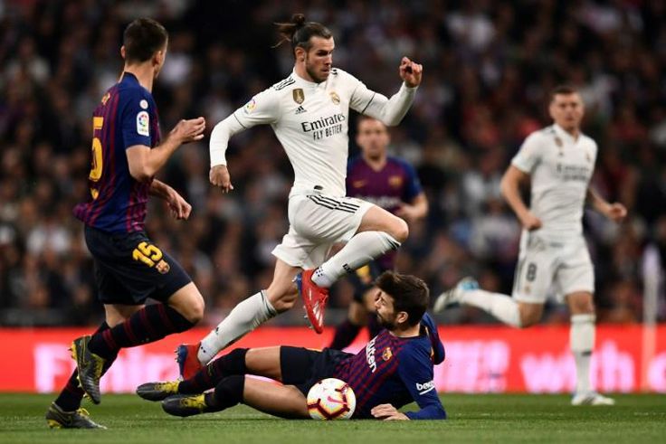 Real Madrid's Welsh forward Gareth Bale (TOP), pictured during the March 2, 2019 match against FC Barcelona when he departed to whistles in the second half
