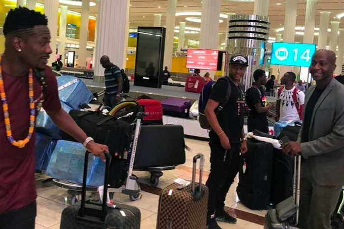 Asamoah Gyan, Ayews, Tanko arrive in Dubai