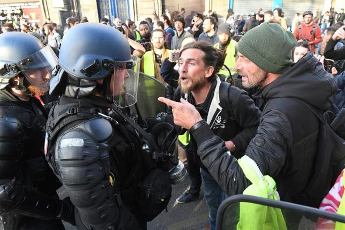 "Yellow vest" protests took place across France, including in Bordeaux