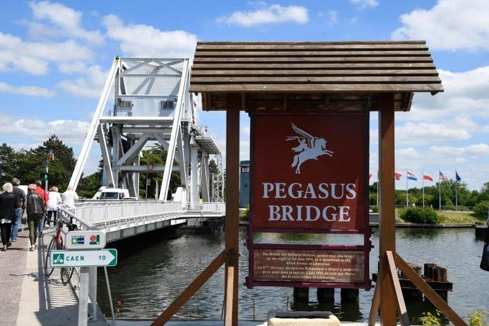 A British soldier died after trying to swim across the canal near Pegasus Bridge in Benouville, northwestern France.