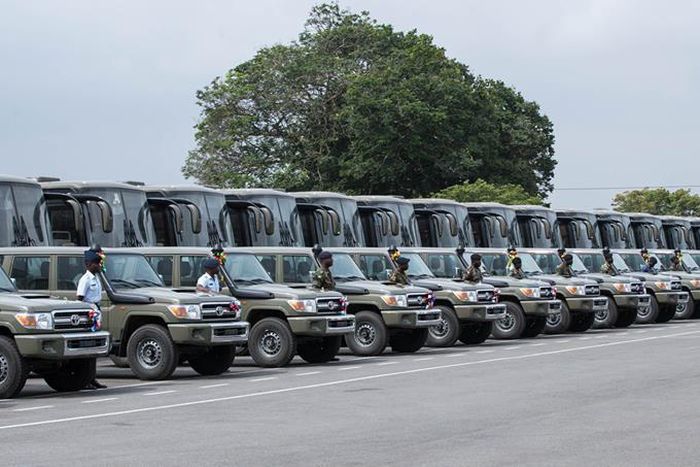 Akufo-Addo retools military with 140 vehicles