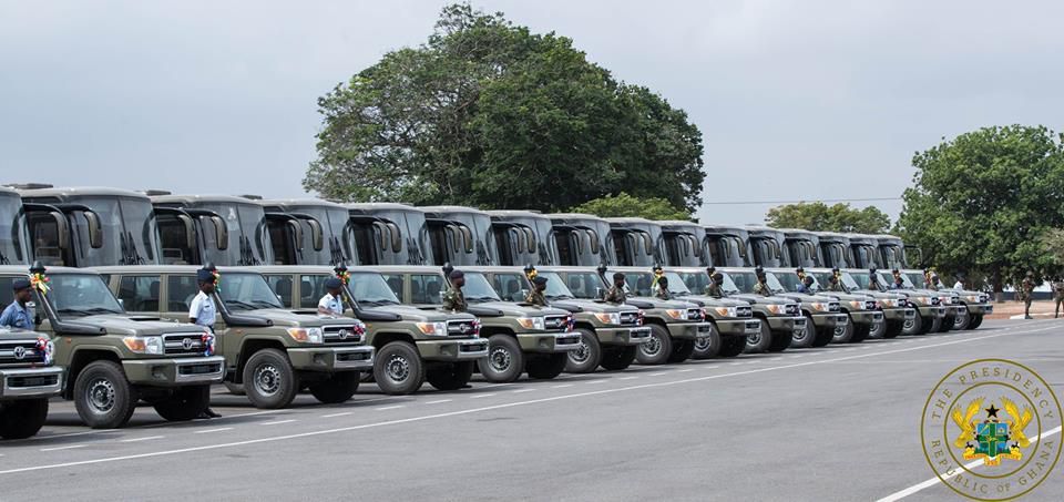 Akufo-Addo retools military with 140 vehicles