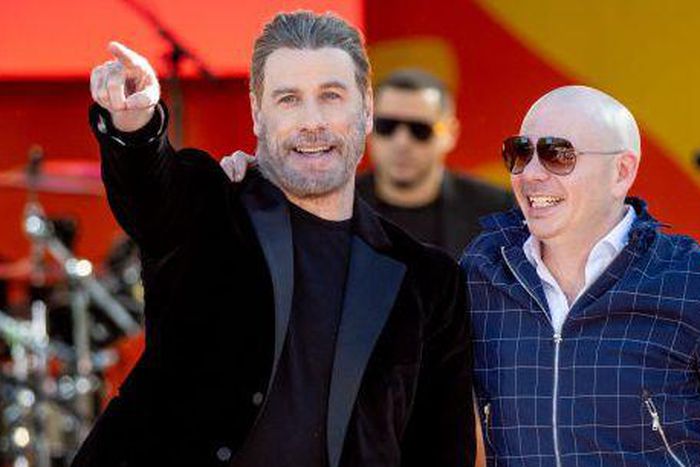 Pitbull Encouraged John Travolta to Go Bald
