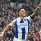 Brighton's Anthony Knockaert celebrates scoring the opening goal against Derby