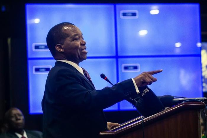 Zimbabwe Reserve Bank Governor John Mangudya, pictured February 20, 2019, said they have ensured "no one goes to buy currency from the parallel market"