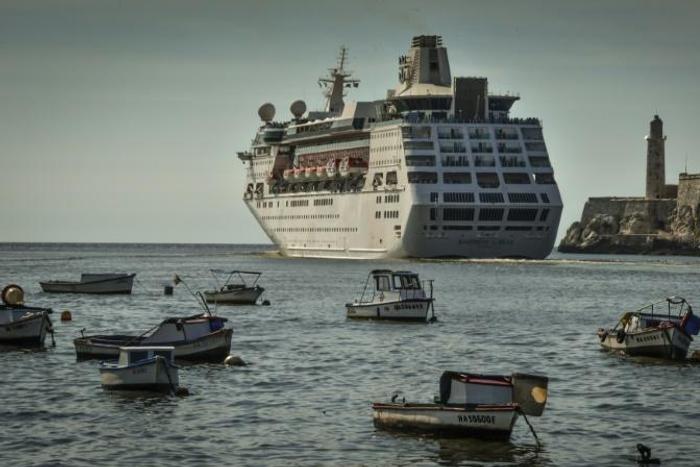 The Empress of the Seas, the last US cruise ship to stop in Havana, heads out to sea after the Trump administration orders a halt to such visits