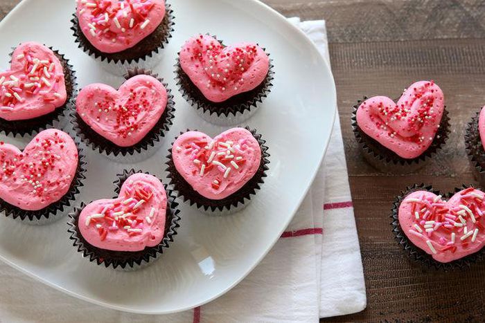 Hear shaped cupcakes