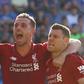 James Milner celebrates scoring Liverpool's second goal against Cardiff