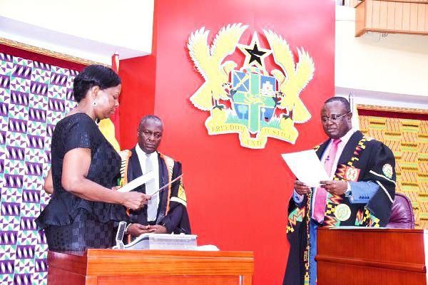 Ms Lydia Alhassan sworn in by Joseph Osei-Owusu