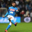 Napoli's Italian forward Lorenzo Insigne scored his eighth league goal this season
