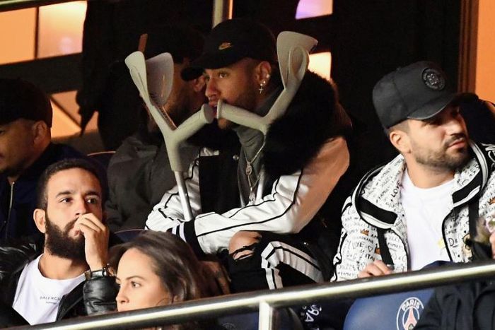 Neymar watched PSG's win over Bordeaux from the stands