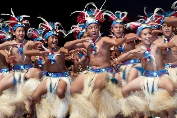 Dancers from the Cook Islands perform during a ceremony in the capital, Avarua. The government is considering changing the name of the tiny nation to something more traditional