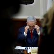 Israeli Prime Minister Benjamin Netanyahu opens the weekly cabinet meeting at his Jerusalem office on February 10