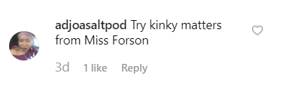 IG comment