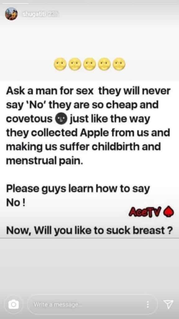 Men will never reject sex; they are so cheap – 'Angry' Ghanaian Slay queen explodes