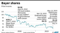 Shares in chemical group Bayer, the owner of Monsanto, have been falling