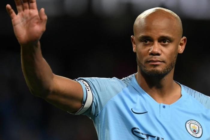 Manchester City defender Vincent Kompany was saluted by his team-mates after confirming he is set to leave