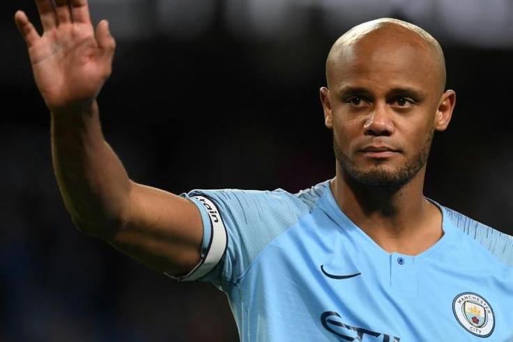 Manchester City defender Vincent Kompany was saluted by his team-mates after confirming he is set to leave