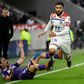 Lyon captain Nabil Fekir in action against Toulouse last weekend - his side can still outdo Paris Saint-Germain and reach the Champions League quarter-finals