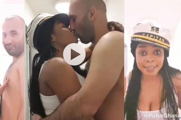 Joyce Dzidzor Mensah makes love to a man as she practically schools fans on how have good sex