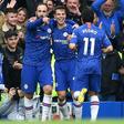 Gonzalo Higuain (left) celebrates his goal for Chelsea in their 3-0 win against Watford