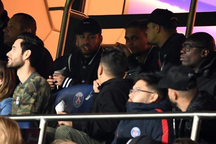 Neymar was back at the Parc des Princes to see PSG crash out of Europe in crushing fashion