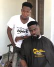 Celebrity Barber and Sarkodie