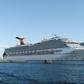 Ships from the Carnival cruise line are seen in Nassau, Bahamas