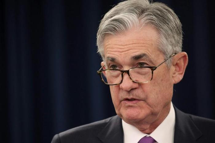 US Federal Reserve Chair Jerome Powell is seen in Washington in January 2019