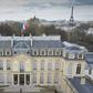 The Elysee Palace in Paris, office of the French president, with the Eiffel Tower across the River Seine visible in the background
