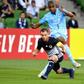 Edgar, seen here in action against Melbourne Victory, scored twice against Guangzhou Evergrande.