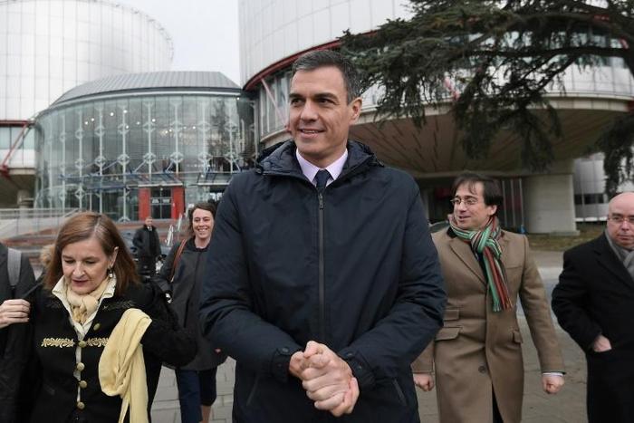 Spanish Prime Minister Pedro Sanchez, shown here at the European Court of Human Rights, needs the support of Catalan pro-independence MPs to pass his budget