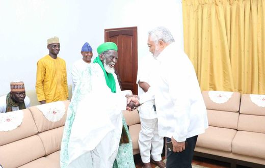 Rawlings with Chief Imam