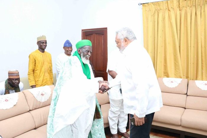Rawlings with Chief Imam