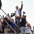 Opposition leader Juan Guaido Guaido, seen here at a gathering of supporters in Caracas on February 2, wants to set up a transitional government and hold new elections in Venezuela