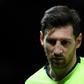 Lionel Messi cut his nose in a challenge with Chris Smalling during the first leg at Old Trafford