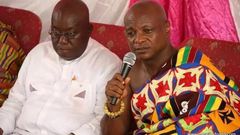 Togbe Afede XIV with Nana Addo