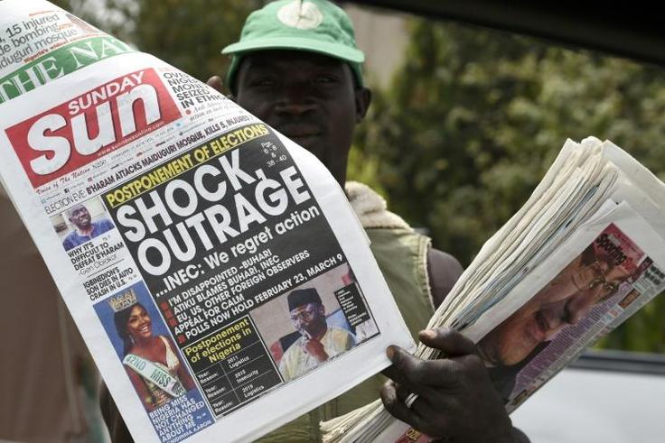Streets were empty in Lagos following disappointment and anger at the last-minute poll cancellation