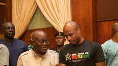 President Akufo-Addo and Black Stars captain, Andre Ayew