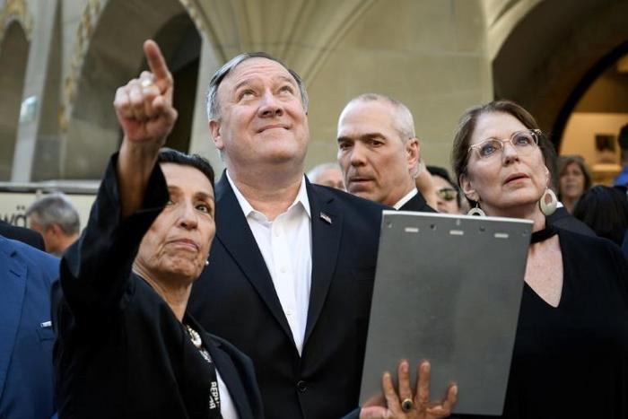 Pompeo told journalists he was staying so long in Switzerland as he is a "big cheese and chocolate fan"