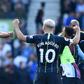 Manchester City celebrate winning the Premier League title