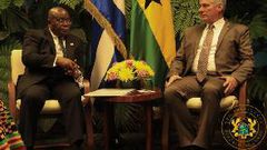 President Nana Akufo-Addo and President Miguel Diaz-Canel