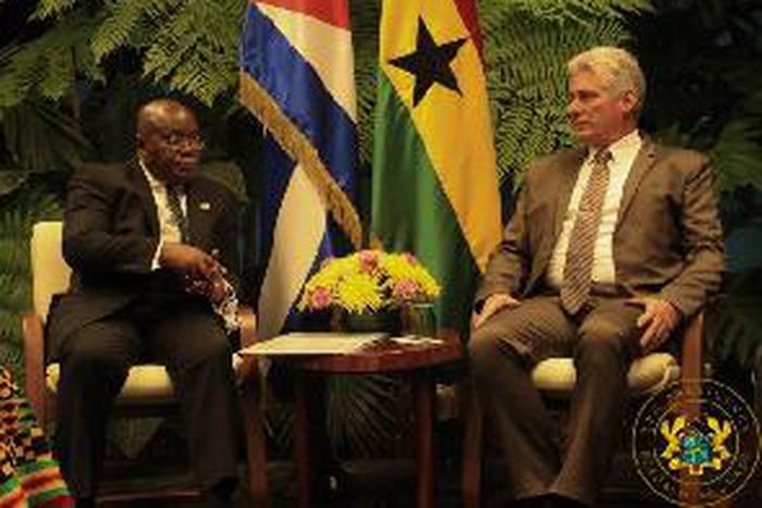 President Nana Akufo-Addo and President Miguel Diaz-Canel