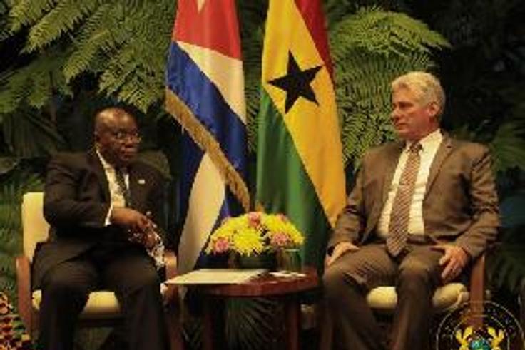 President Nana Akufo-Addo and President Miguel Diaz-Canel
