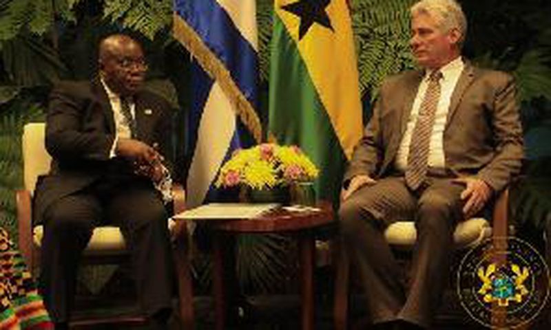 President Nana Akufo-Addo and President Miguel Diaz-Canel